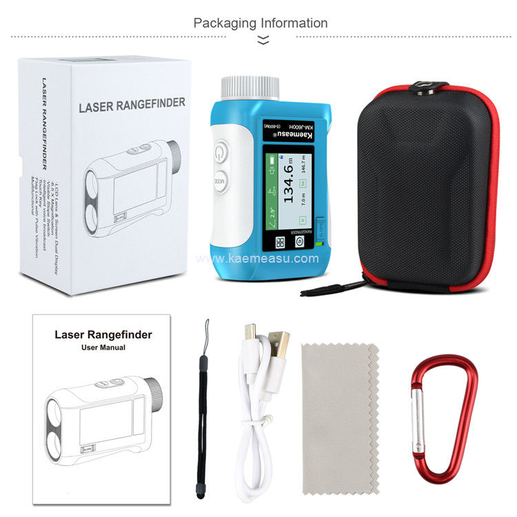 Kaemeasu USB Şarj Golf Uzaklık ölçer Büyük Ekran Lazer Uzaklık ölçer Eğim Değiştiricisi Bayrak direği kilitli J1500