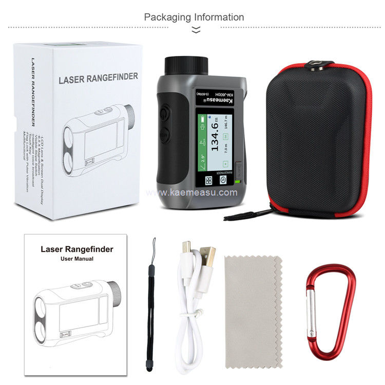 Kaemeasu USB Şarj Golf Uzaklık ölçer Büyük Ekran Lazer Uzaklık ölçer Eğim Değiştiricisi Bayrak direği kilitli J1500