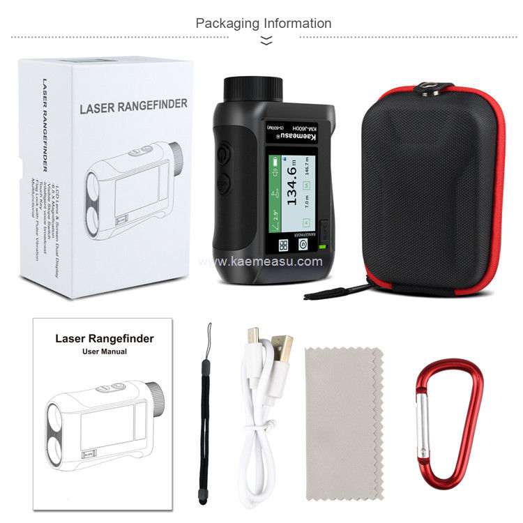 Kaemeasu USB Şarj Golf Uzaklık ölçer Büyük Ekran Lazer Uzaklık ölçer Eğim Değiştiricisi Bayrak direği kilitli J1500