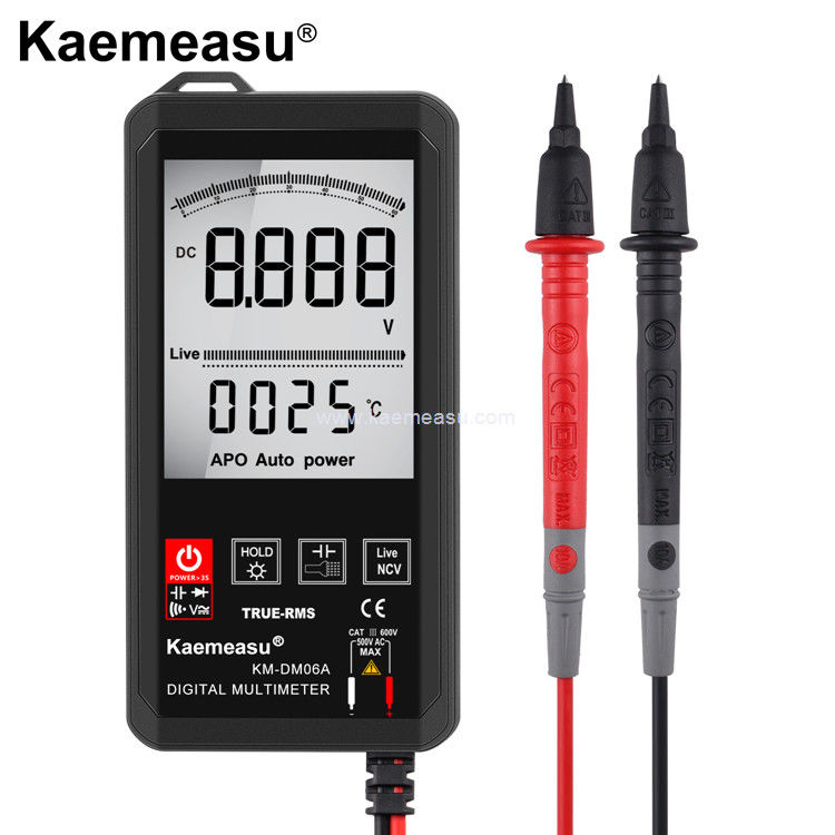 Kaemeasu 06A DC AC Voltage Meter Mini Pocket Multimetro 2 Pcs AAA Pil ile çalıştırılır