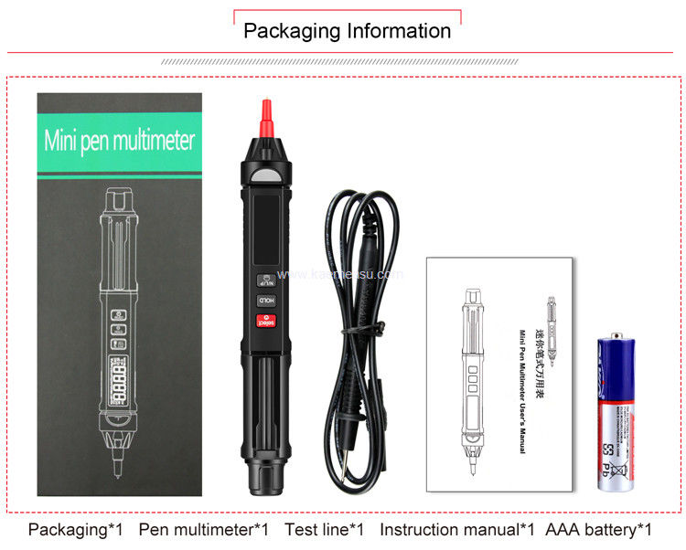 Kaemeasu 6000 Değerlendirme Pen Tipi Dijital Multimeter Voltaj Detektörü