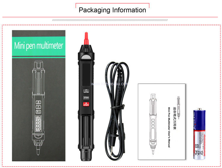 Kaemeasu 07A LCD Ekranı Multimeter Kalem Tipi Voltaj Testi Yanık Karşıtı