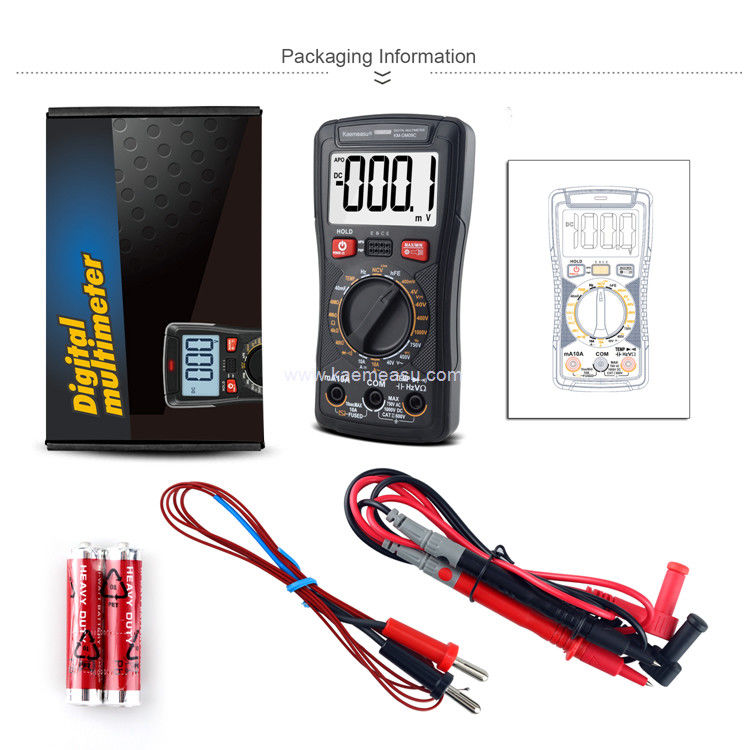 Kaemeasu 09C Akım Voltajı NCV Ölçümü Akıllı Dijital Multimeter OEM ODM