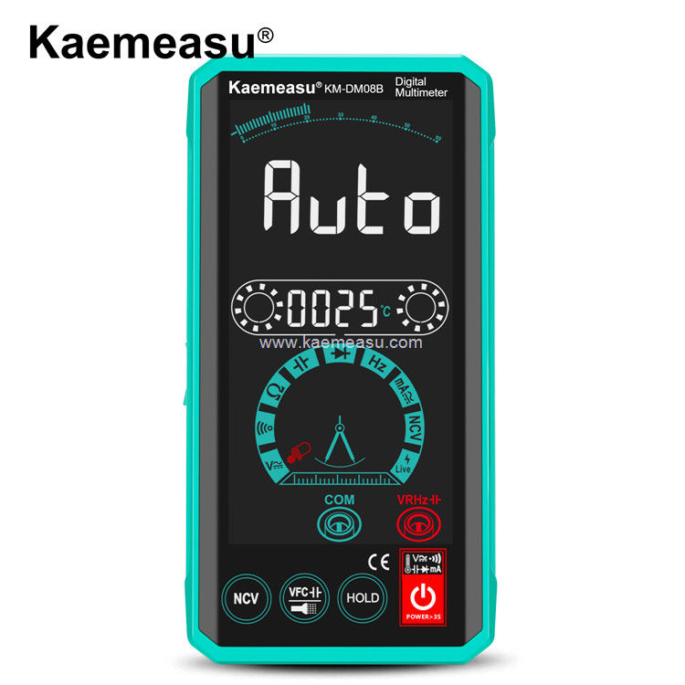 Kaemeasu 08D Ses Kontrolü Multimeter Testör Elektrikçi Voltmetre NCV Ture RMS Voltaj Testörü