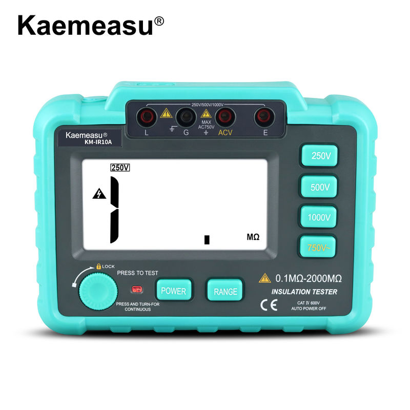kaemesau 1999 Sayım Ekranı yalıtım direnci testörü 250V 500 V 1000 V Aşırı yük koruması Dijital yalıtım direnci testörü IR10A