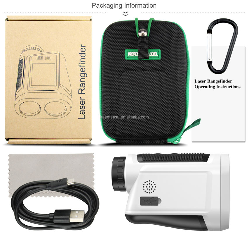 OEM 6x Rangefinder Lazer Monte Range Finder Golf Lazer Range Finder Lityum Pil Şarj edilebilir Dokunmatik Tür Renkli Ekran IP54
