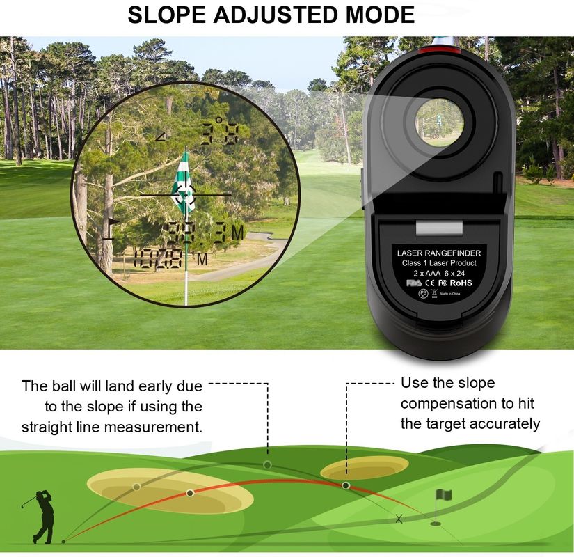 Lazer mesafe ölçer 5 ~ 1000m Av Alanı Bulmacı Teleskop golf eğim anahtarı olan lazer uzaklık ölçerleri