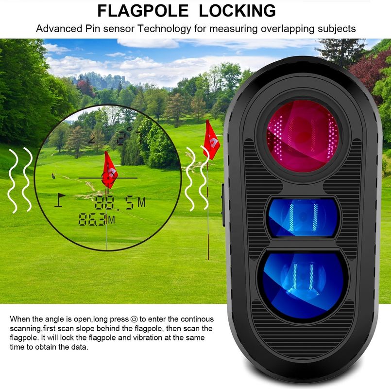 OEM ODM Menzil Bulmacı 600/800/1000m Golf Uzaklık Meter Çoklu modlar Lazer Menzil Bulmacılar Eğim anahtarı ile teleskop