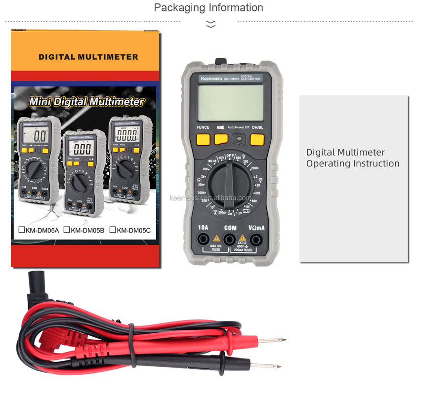 Profesyonel Elektrikçi Dijital Multimetreler Voltaj Akım Direniş Diyot Test Bench Multitester