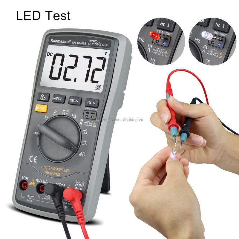 03B Profesyonel Dijital Multimetreler DC AC Voltaj Akım Direnci Gerçek RMS LED Diyot Testi Otomatik Aralık Evrensel Meter