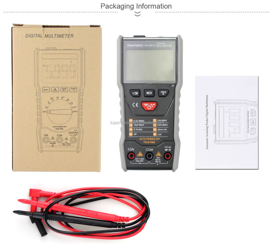 OEM ODM Akıllı Multimeter 6000 Sayılar Elektrikçi Bench Multimeter Mini elden Ture RMS Kare Dalga Çıktısı Dijital Multimetre