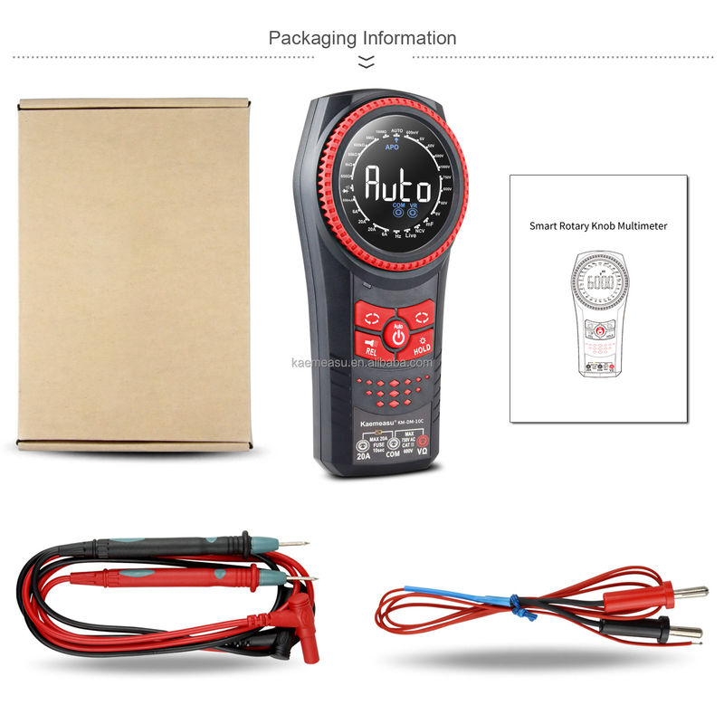 Otomatik Aralık Multimetro NCV Voltaj Akım Akıllı Dijital Multimeter Süreklilik Denetleyicisi Döner Düğme Profesyonel Dijital Multimeter