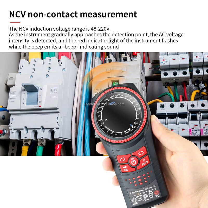 Otomatik Aralık Multimetro NCV Voltaj Akım Akıllı Dijital Multimeter Süreklilik Denetleyicisi Döner Düğme Profesyonel Dijital Multimeter