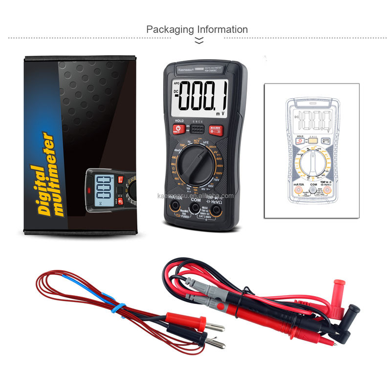 Mevcut Voltaj Multimetresi Özelleştir Profesyonel NCV Temassız Ölçüm Akıllı Multimeter LCD Ekran Dijital Multimetreler