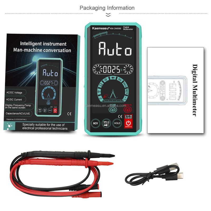 CE/RoHS/FCC Sertifikası ve 300mA ölçüm akımı aralığı ile Elektrikçi Test Ekipmanı Dijital Multimeter