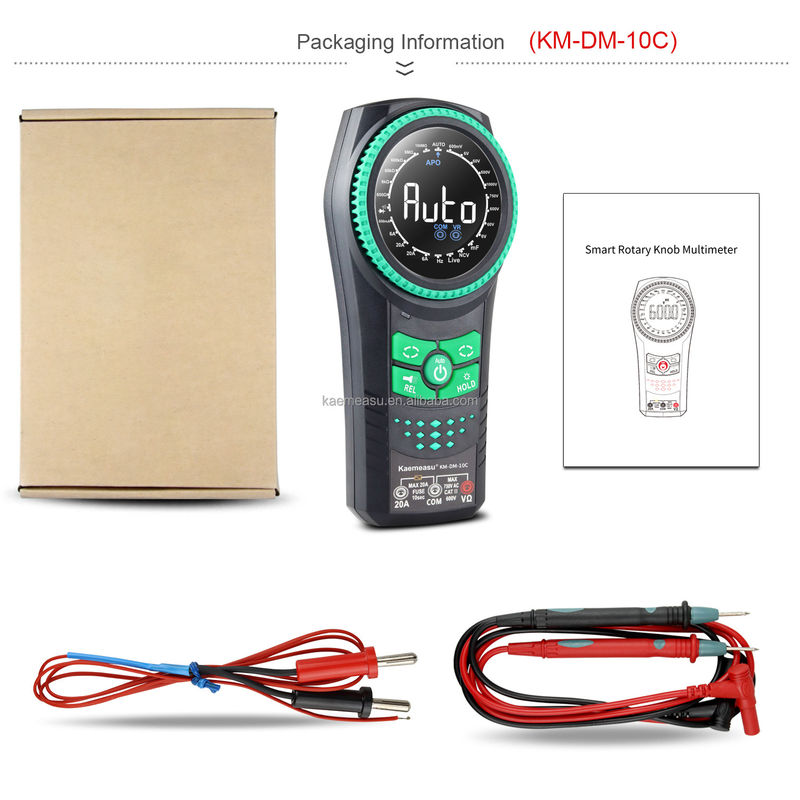 Akıllı Multimeter Voltaj Ölçerleri Detektör Multimetro Dijital Multimetre Akıllı Döner Düğme -20-50C Maks. DC Akım 20mA