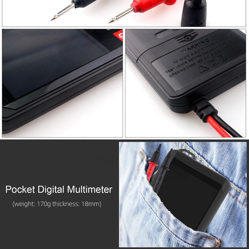 EBTN Ekranı Dokunmatik Dijital Multimeter 6000 Sayım Dijital Multimeter Ncv Fonksiyon Tarafsız Canlı Tel Test Dijital Multimeter