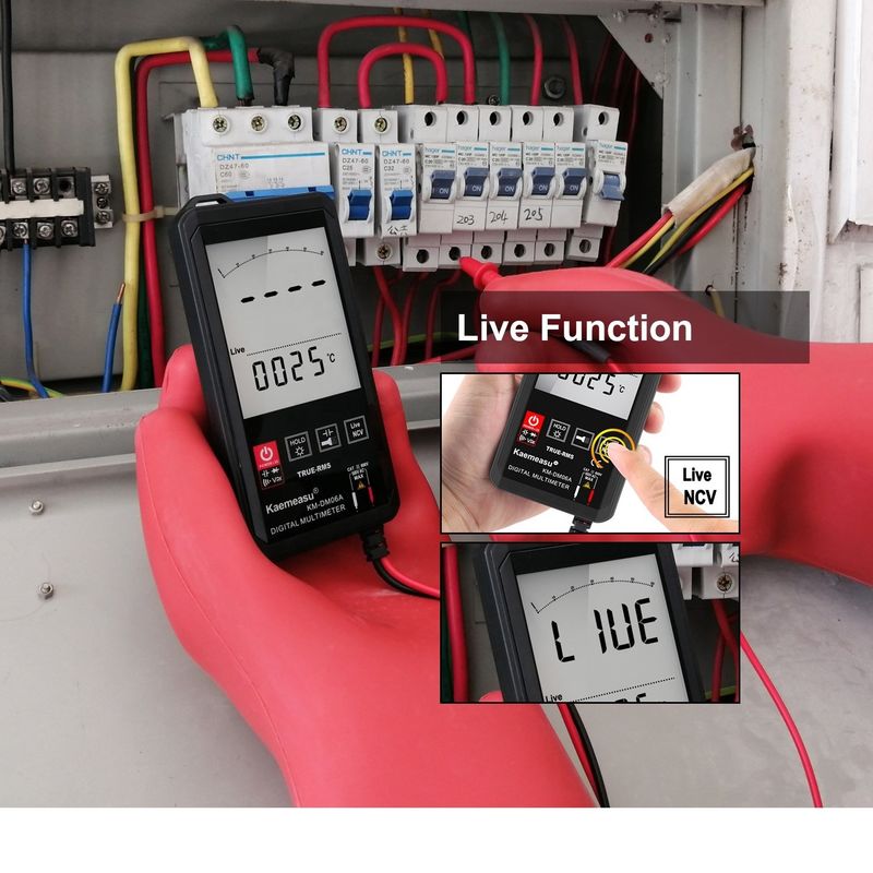 Büyük ekran Otomatik Çeşitli Dokunmatik Dijital Multimeter Gerçek RMS Dijital Multimeter AC DC Voltaj Mini Cep Multimetresi
