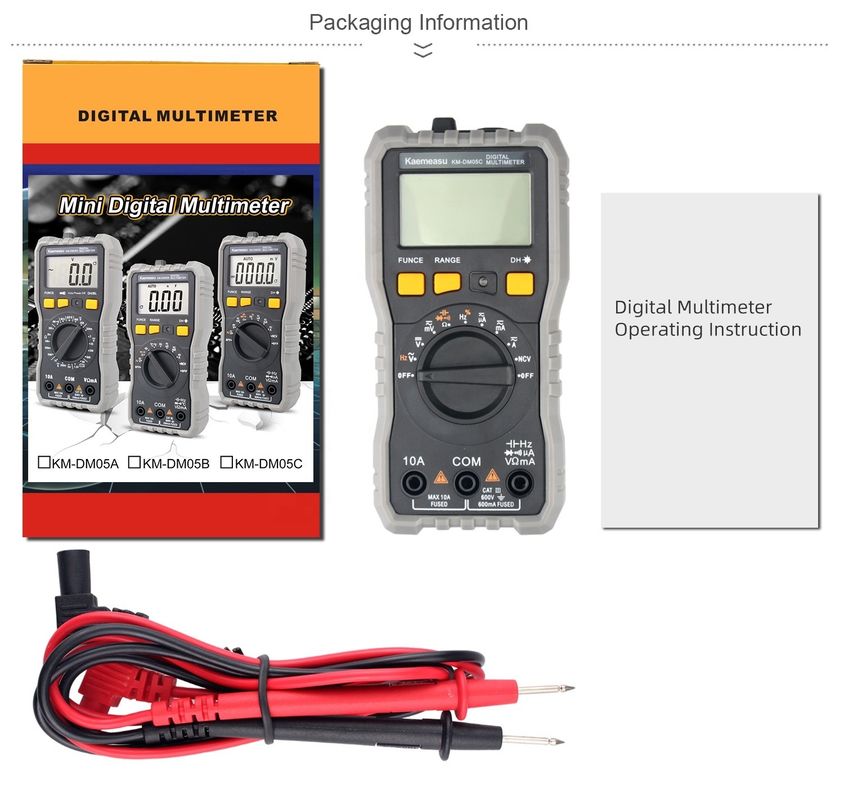 OEM ODM Otomatik yelpazesi 6000 Sayılar Akıllı Multitester Laboratuvar Ekipmanı Elektrikli Dijital Multimetre