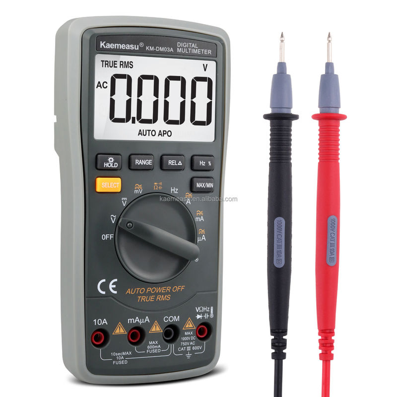 03A OEM ODM Endüstriyel Elektronik Multimeter Diyot Testleri AC DC Voltaj Akım Voltmeter Profesyonel Dijital Multimetre