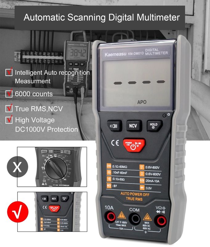 Mini taşınabilir çoklu test cihazı laboratuvar ekipmanları direniş test cihazı pil test cihazı elektrikli enstrüman dijital multimetreler