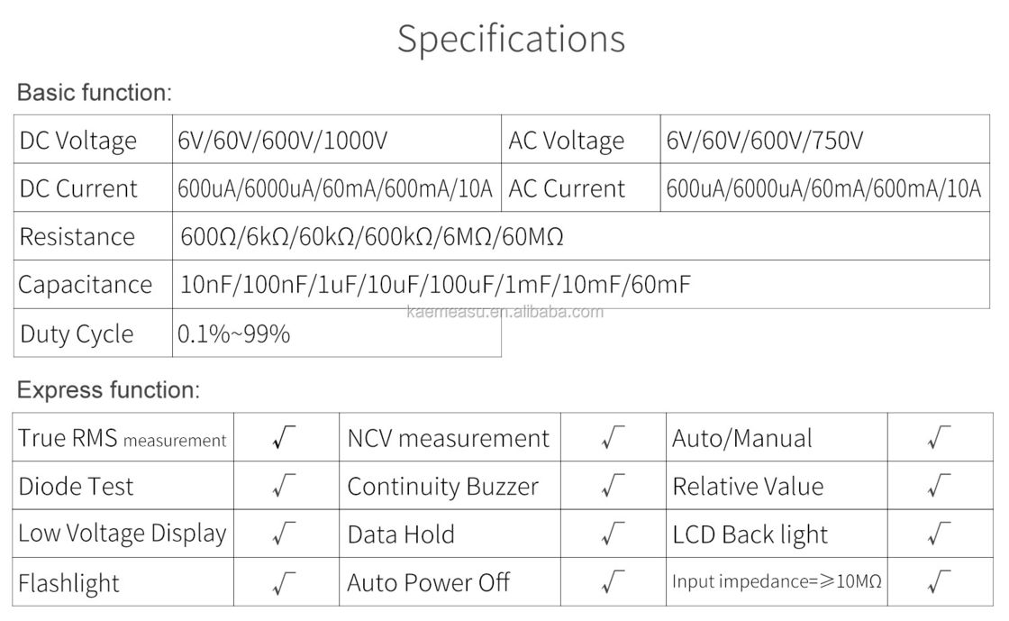 Sıcak Satış Elektrikli Multi Tester Mini Portatif Akıllı Otomatik Sınır Dijital Multimeter Fiyat