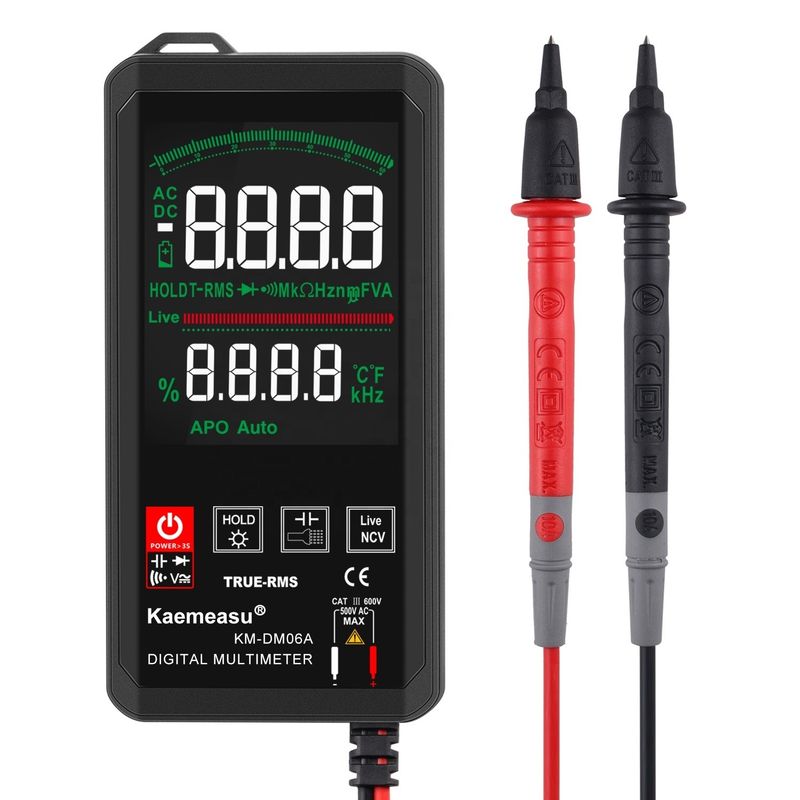 Kaemeasu Cep Elektronik Onarım Araçları Mini Touch Dijital Multimeter 6000 sayım Renk Büyük ekran Mini Touch Dijital Multimeter