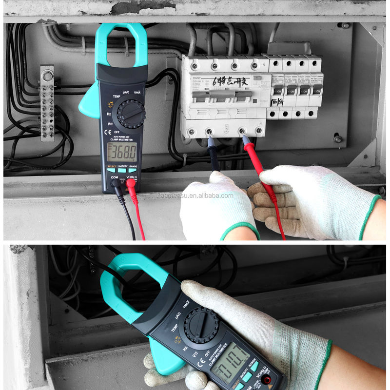 ABS elektrikli parçalar 300g Dijital AC DC Klem Meter Otomatik Menzil Multimeter Gerçek Rms Ncv Ammeter