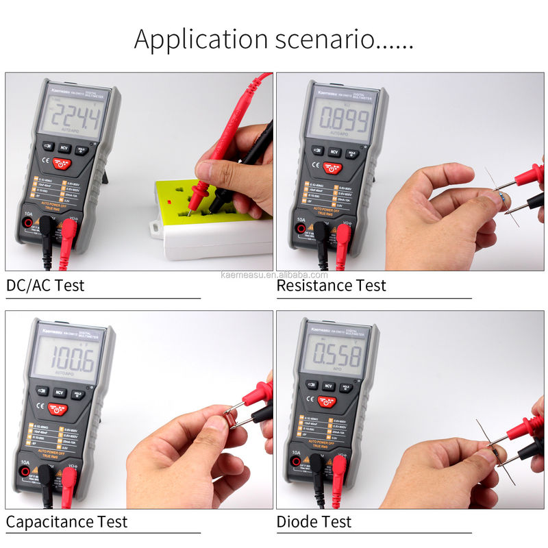 NCV ve T-RMS fonksiyonu ile çok fonksiyonel su geçirmez AC Voltage Tester Clamp Meters