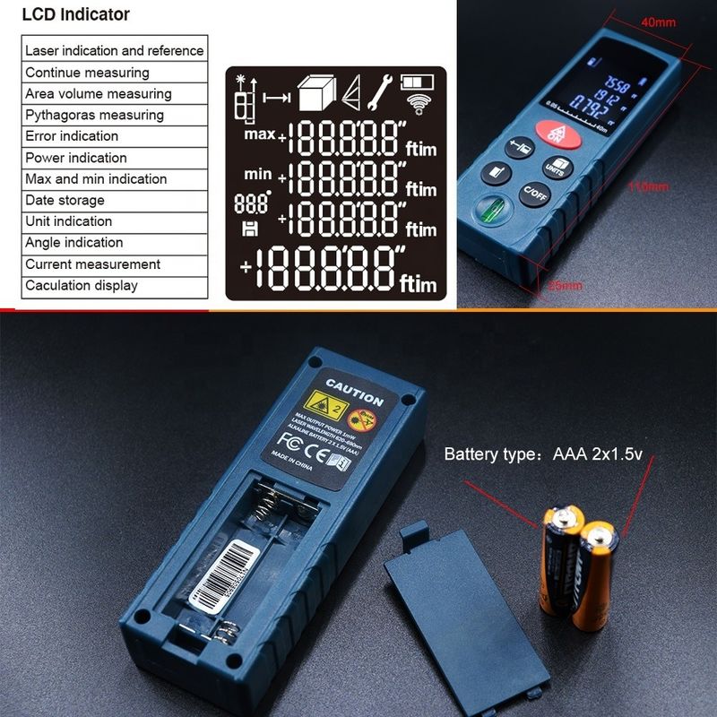 OEM ODM Mini El Laser Uzaklık Ölçücüsü Ölçüm Araçları Elektronik Yöneticisi Dijital Lazer Menzil Bulucusu Satılık