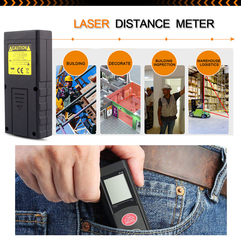 En çok satılan Yüksek hassasiyetli Dijital Uzaklık ölçerleri Elektrikli Lazer Yöneticisi Mini Taşınabilir Ölçme Ekipmanı Lazer Uzaklık Ölçer
