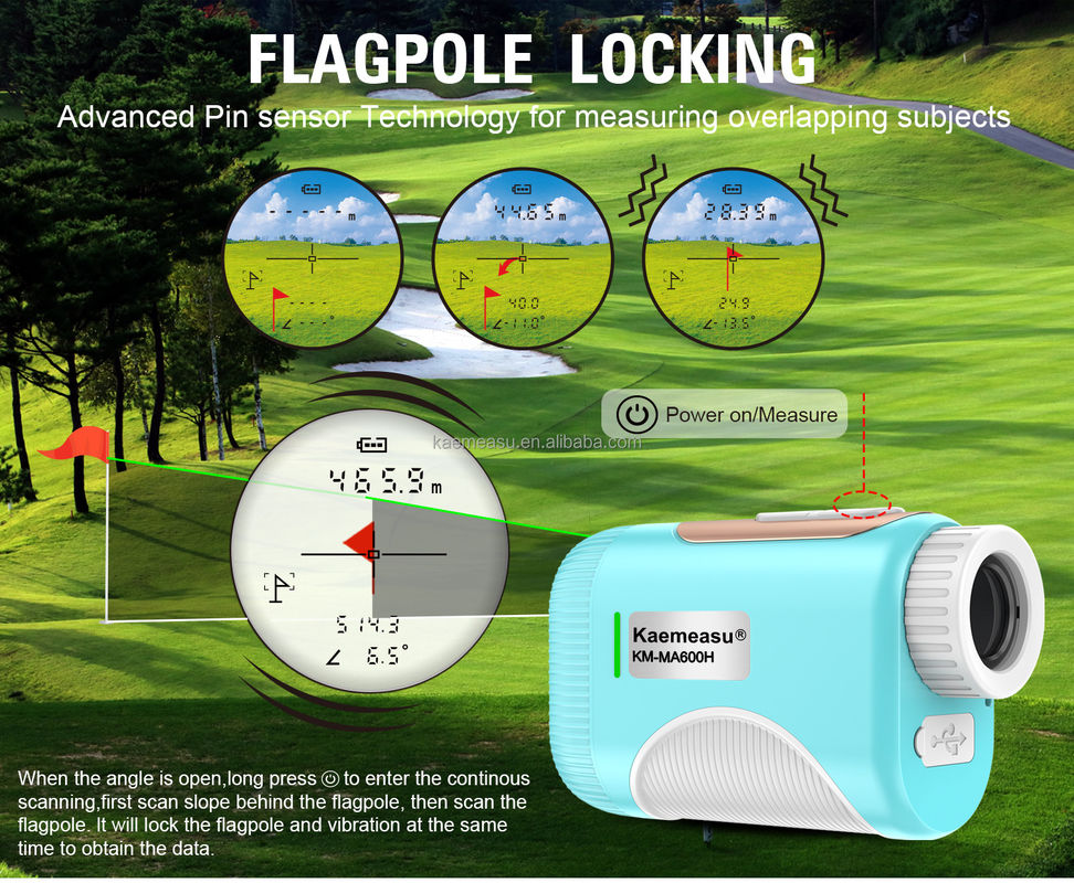 OEM 1200m Golf Eğilimi Alanı Lazer Uzaklık Meter Teleskop Endüstriyel Dereceli Golf Lazer Uzay ölçerleri Özel Destekle