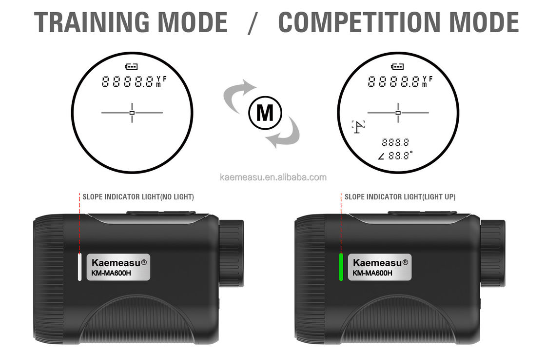 OEM 1200m Golf Eğim Alanı Lazer Uzaklık Meter Teleskop Endüstriyel Kalite Golf Lazer Uzaklık Ölçücüleri Siyah