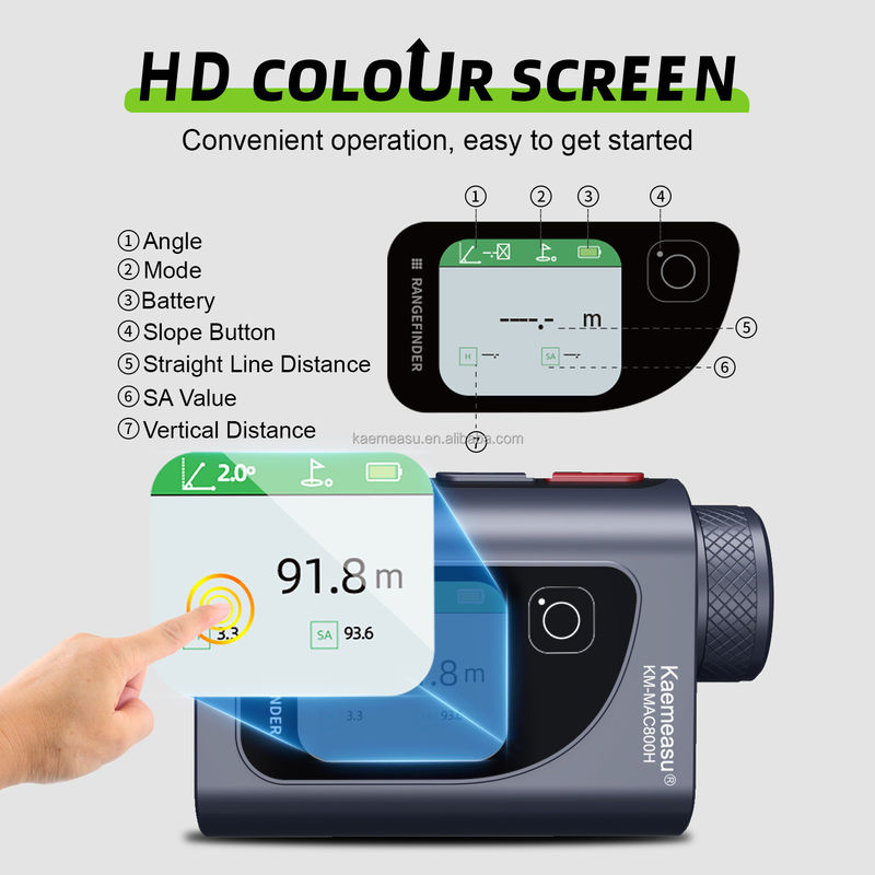 800m Professional Digital Laser Tape Measure Hunting Rangefinder Portable Electronic Measuring Device with LCD Display (LCD ekranı ile taşınabilir elektronik ölçüm cihazı)