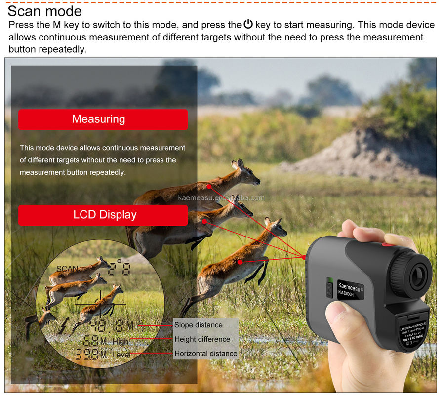 D Model Lazer Uzaklık Bulmacı Uzaklık Meter Kombo Golf Avcılık Yer ölçümü Mühendisliği Doğru Güç kaynağı 1.5V*2*AAA Pil