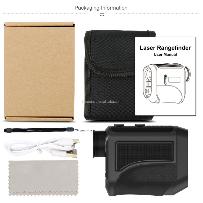 F1000m Profesyonel Golf Lazer Uzaklık Ölçücüsü Eğim Modu Hızlı Odaklama 6.5X Turnuva kullanımı için büyütme